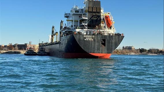 Tanker that ran aground in Detroit River successfully refloated, Coast Guard says