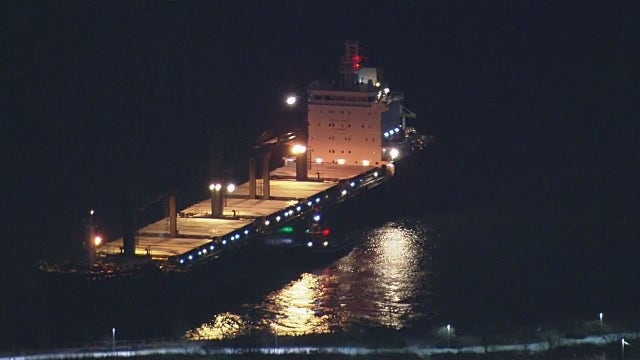 Freighter still stuck after running aground on Detroit River