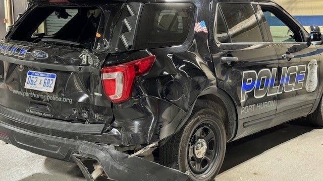 Suspected drunk driver hits Port Huron officer, takes out street signs