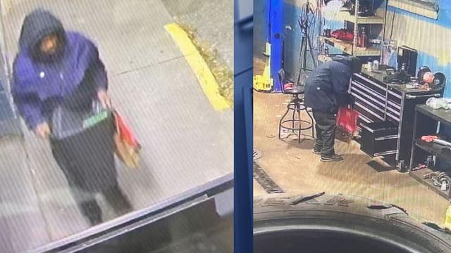 DPD: Suspect wanted for smashing through oil change bay door in burglary
