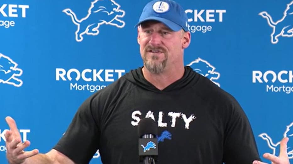 Lions Coach Dan Campbell Monday afternoon.