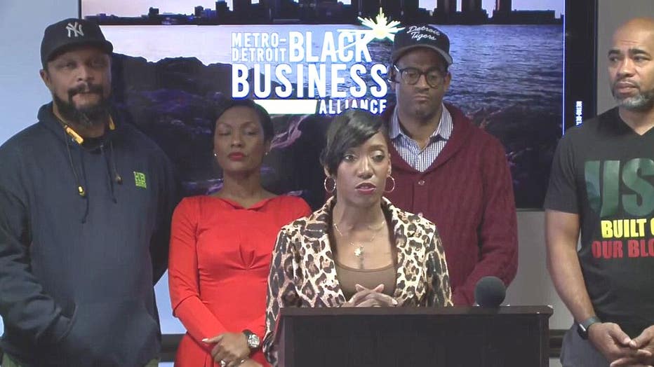 Charity Dean, center, president and CEO, Metro Detroit Black Business Alliance.