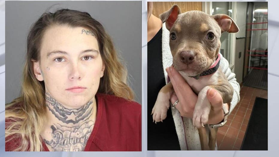 Selena Martin, left, and the puppy recovered.
