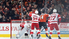 Ersson stops 34 shots, Cam York scores to lead Flyers past Red Wings 1-0