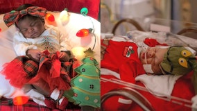 PHOTOS: 'Truly the biggest gifts' NICU babies dressed up in festive outfits for their first Christmas