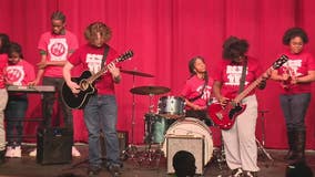 Harper Woods music students are given new instruments from nonprofit