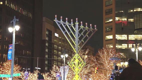 Menorah in the D kicks off 1st night of Hanukkah with increased security downtown