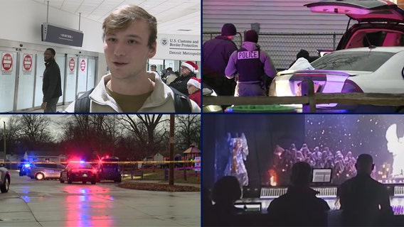 Amsterdam to Detroit 24-hour flight delay • performer catches fire at Christmas concert • Wayne fatal shooting