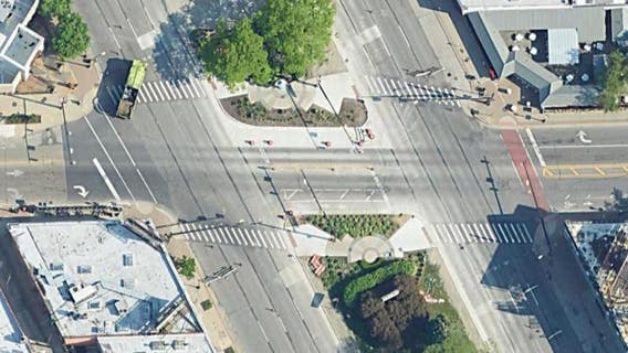 Woodward construction complete with new bike lanes, parking spaces