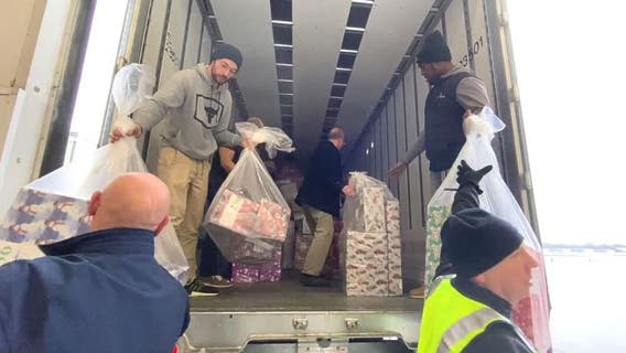 Waterford air hangar full of gifts for foster kids furthers one man's legacy