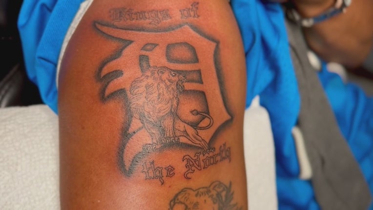 Skull sleeve tattoos, Detroit tattoo, Lion tattoo design