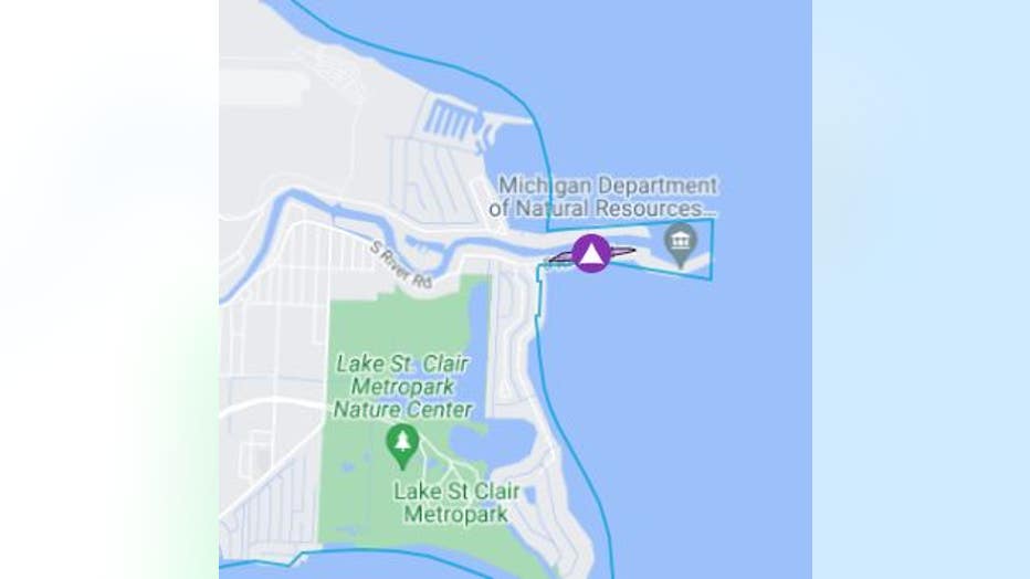 Source: DTE Outage Map. The purple icon indicates 99 or fewer customers without power.