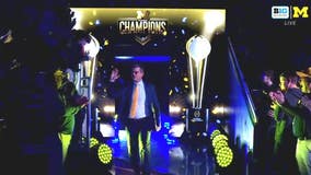 Watch: Michigan football national champion Crisler Center celebration highlights