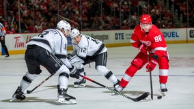 Dylan Larkin scores 2 goals as the Detroit Red Wings beat the slumping Los Angeles Kings 5-3
