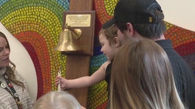 Michigan toddler rings bell after beating cancer