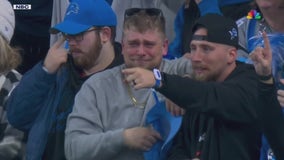 Crying Lions Fan gifted tickets to Sunday's divisional playoff game