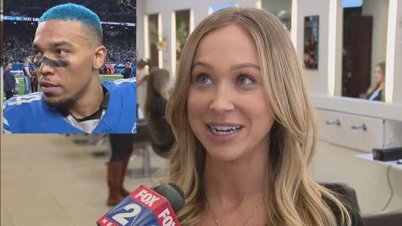 Meet the stylist who made Amon-Ra St. Brown's hair blue, sparking a Lions fans movement