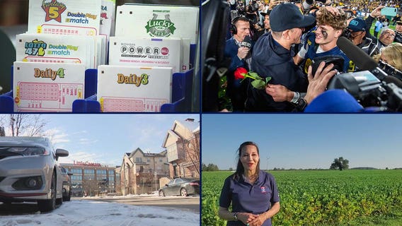 Winning Powerball ticket sold in Michigan • Michigan draws Washington in CFP Final • Detroit parking