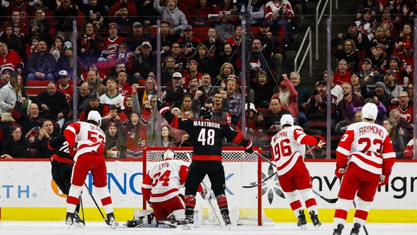 Svechnikov breaks tie in 3rd period as Hurricanes clip Red Wings 4-2