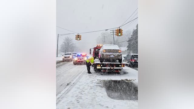 Melvindale officer rear-ended by teen during snowstorm