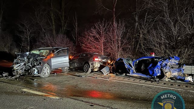 16-year-old falls asleep while driving, crashes into MSP car on I-75