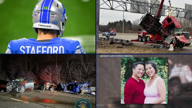 Stafford Lions jersey trade-in cancelled • Couple killed in crash leaves behind 6 kids • teen crashes into MSP
