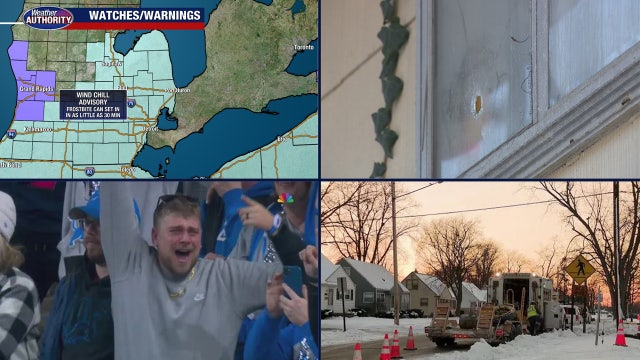 Wind Chill Advisory in effect • House full of kids mistakenly shot up • Crying Lions fan's deep connection