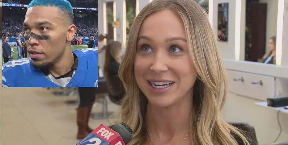 Meet the stylist who made Amon-Ra St. Brown's hair blue, sparking a Lions fans movement