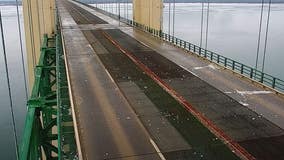 Mackinac Bridge closes for falling ice