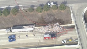 WB I-696 reopens after truck fire