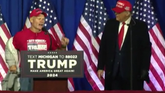 Former Pres. Donald Trump campaigns in Waterford, takes shots at Biden, court gag order