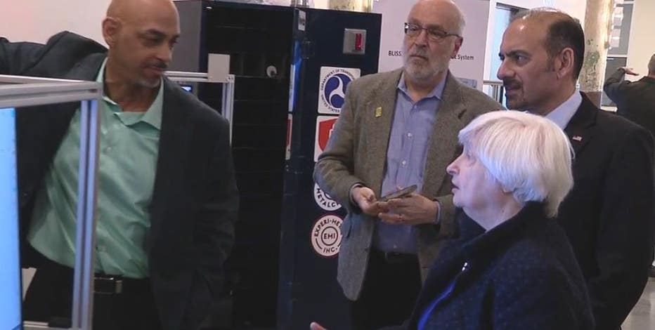 Treasury secretary visits Michigan Central Station during Detroit trip, touts economic gains