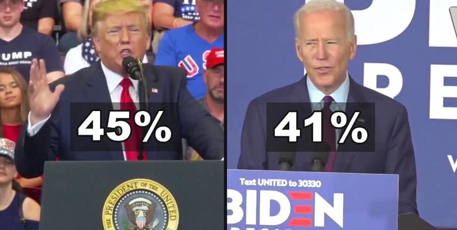 Trump leads Biden by 4% in Michigan but pollster thinks court cases could level playing field