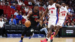 Jimmy Butler takes over late, Heat hold off Pistons 118-110 for 11th win in 14 games