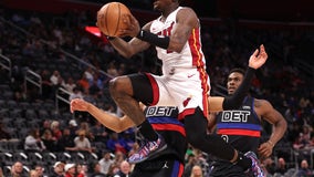 Adebayo has 22 points and nine rebounds as Heat end four-game losing streak with win over Pistons
