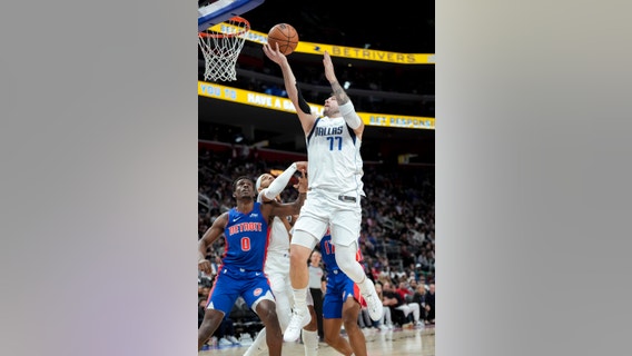 Luka Doncic is first NBA player to have 6 straight 30-point triple-doubles as Mavericks top Pistons