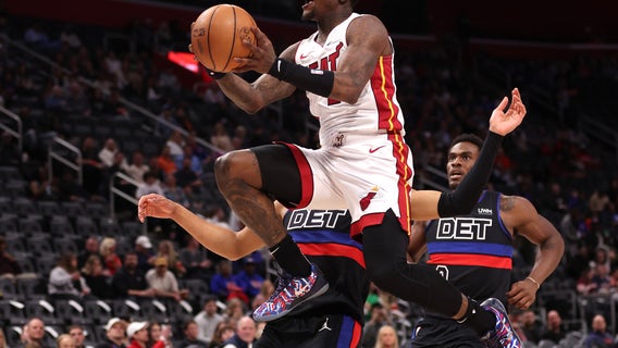 Adebayo has 22 points and nine rebounds as Heat end four-game losing streak with win over Pistons