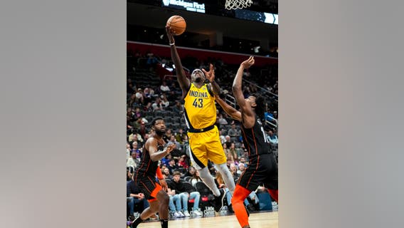 Siakam, Haliburton combine for 45 points as Pacers rout short-handed Pistons 122-103