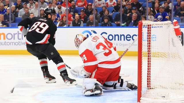 Byram scores 2 in Buffalo Sabres’ 7-3 rout of Red Wings. Detroit drops its 6th straight