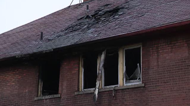 Multi-family house catches fire on Monterey and Lawton in Detroit