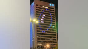 Blue Cross Blue Shield building lights up Honolulu Blue ahead of NFL Draft
