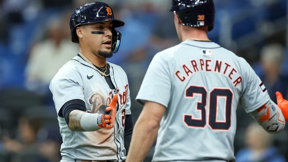 Skubal has 9 strikeouts in 6 innings, Canha and Meadows homer as Tigers beat Rays 7-1