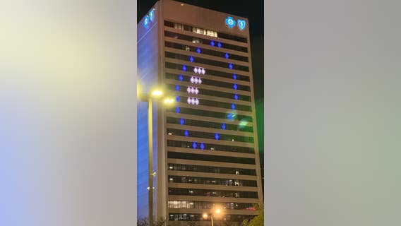 Blue Cross Blue Shield building lights up Honolulu Blue ahead of NFL Draft