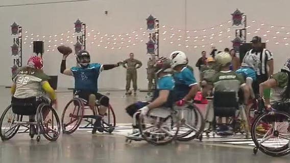 Wheelchair football all-star military vets showcase their skills at NFL Draft in Detroit