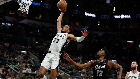 Short-handed Spurs topple injury-depleted Pistons 123-95 to close disappointing seasons