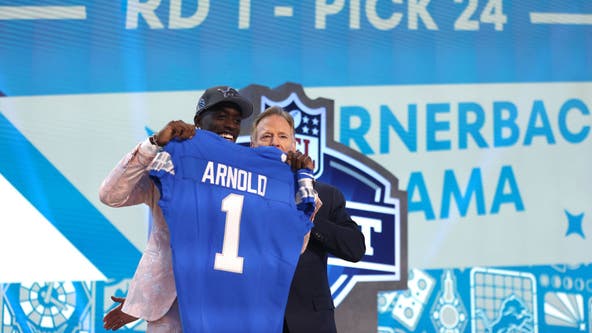 Lions trade up to take Alabama CB Terrion Arnold in 1st round of NFL Draft