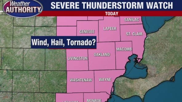 Thunderstorm Warnings issued for entire Metro Detroit area