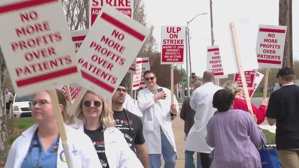 Doctors at Ascension St. John Hospital in Detroit go on strike