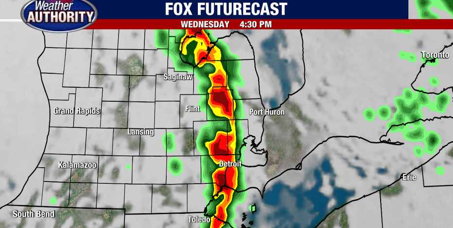 Severe line of storms in forecast for Wednesday's rush hour