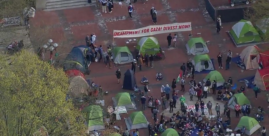 UMich pro-Palestinian maintains camp on Diag, demands university divest from Israel